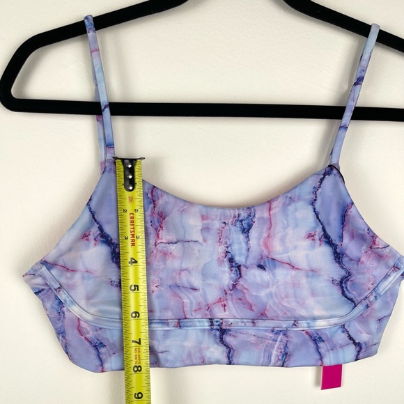 Terez Bra Top NWT $90 Swim Purple Marble Bikini Gym Large Medium Festival Rave - Picture 7 of 13